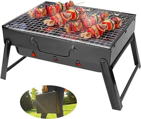 Portable Charcoal Stainless Steel Foldable Barbecue Grill for home & outdoors