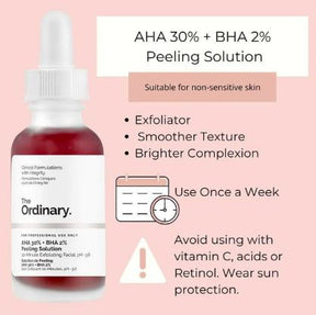 Ordinary AHA 30% + BHA 2% Peeling Solution- suitable for all skin types