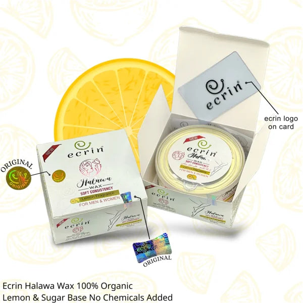 Ecrin Organic Halawa Wax – 100% Lemon & Sugar Base for smooth, hair-free skin