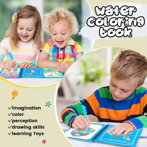 Magic Water Book Painting Drawing Coloring Book + Magic Handwriting Calligraphy Writing