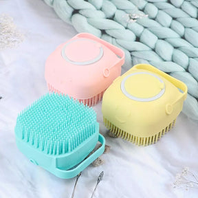 Soft Silicone Bath Brush With Hooks for home & bathroom use