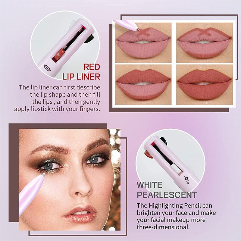 Waterproof 4-in-1 Makeup Pen with Skin-Friendly Formula