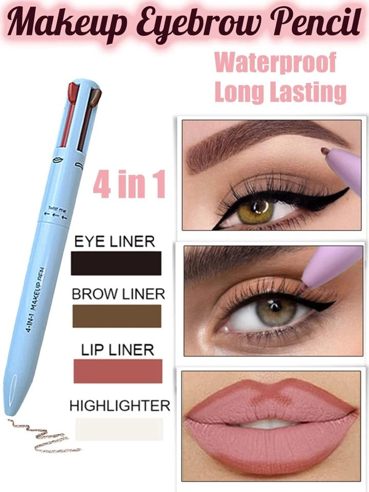 Waterproof 4-in-1 Makeup Pen with Skin-Friendly Formula