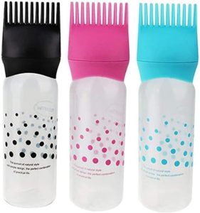 Hair Oil Comb and Skin-Friendly Coloring Bottle