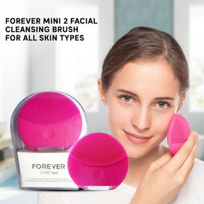 Forever Mini Facial Cleansing Brush For All Skin Types | Face Massager Electric – All Skin Types Ultra-hygienic Skincare – Simple Face Wash – Silicone Electric Face Cleanser