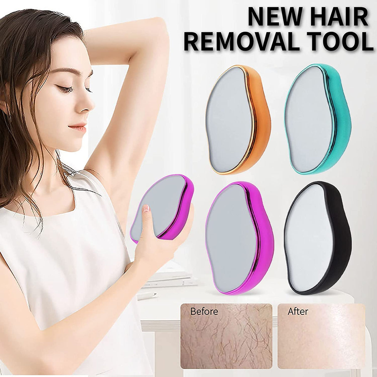 Painless Exfoliation Hair Removal Tool For Arms Legs Back-ideal for sensitive skin