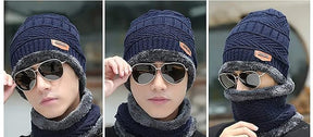 Head & Neck Cap Beanies Combo – Woolen Winter Beanie Cap With Neck Warmer Muffler For Men And Women