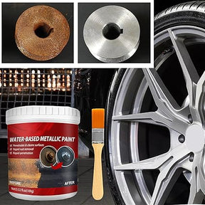 Rust Converter Metallic Paint With Brush 300 grams |Anti Rust Protection Coating For Removing Rust From Metal – With Brush