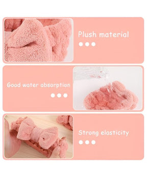 3 Pieces Kiss Lovely Wrist Strap – Face Wash Headband And Wristband Set Soft Spa