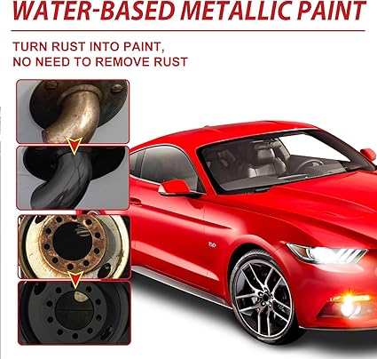 Rust Converter Metallic Paint With Brush 300 grams |Anti Rust Protection Coating For Removing Rust From Metal – With Brush