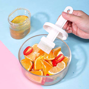 Plastic Oil Bottle Seasoning Dispenser With Silicone Rubber Bristle Brush-for regular home use