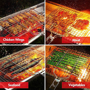 Bbq Stainless Steel Hand Grill-for home & outdoor