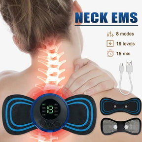 Mini EMS Electric Neck Massager For Cervical Back Vertebra Massage