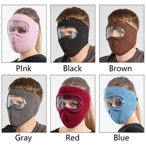 Windproof Anti Dust Full Face Masks Breathable | HD Anti Fog Goggles|Winter Warm Hat Caps