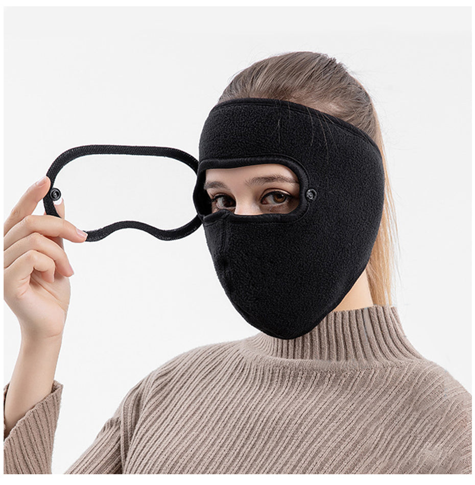 Windproof Anti Dust Full Face Masks Breathable | HD Anti Fog Goggles|Winter Warm Hat Caps