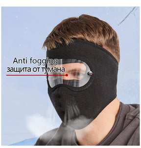 Windproof Anti Dust Full Face Masks Breathable | HD Anti Fog Goggles|Winter Warm Hat Caps