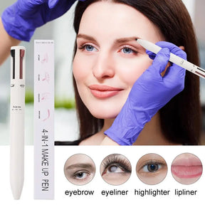 Waterproof 4-in-1 Makeup Pen with Skin-Friendly Formula