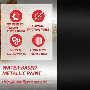 Rust Converter Metallic Paint |Anti Rust Protection Coating For Removing Rust From Metal – With Brush