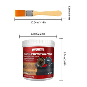 Rust Converter Metallic Paint |Anti Rust Protection Coating For Removing Rust From Metal – With Brush