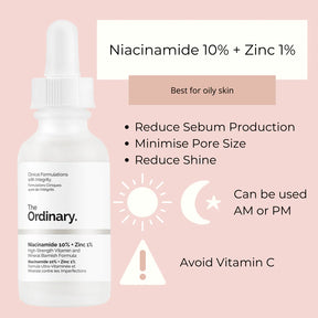 The Ordinary Niacinamide (10% + Zinc 1%) Suitable for all skin types