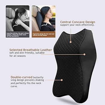 Car Seat Headrest Memory Foam Pillow | Neck Support Pad