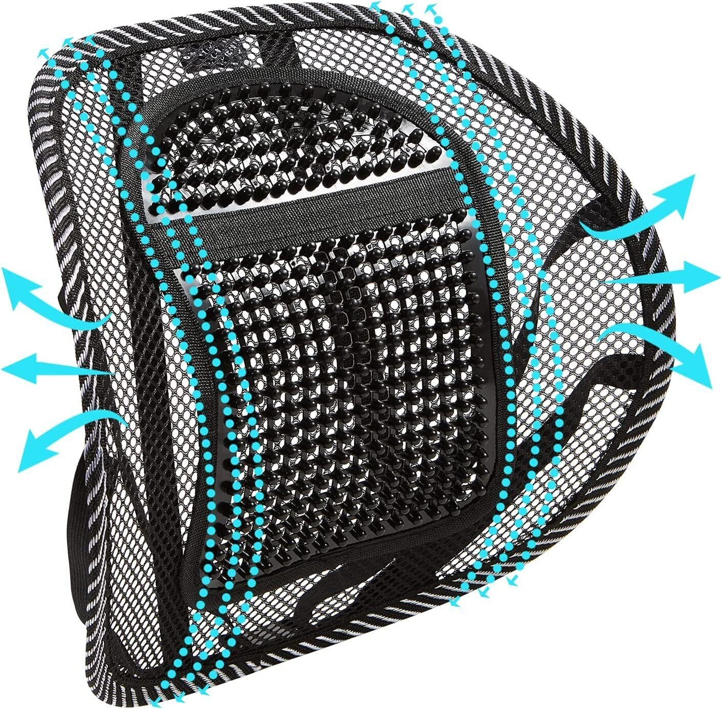 Back Rest Mesh Cushion With Lumbar Support Pad