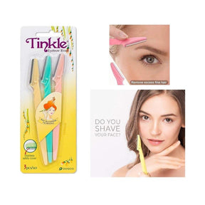 Pack Of 3 Tinkle Eyebrow Razor Eyebrow Face Hair Removal & Shaper