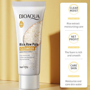 Bioaqua Rice Raw Pulp Cleanser / Face Wash (100g)