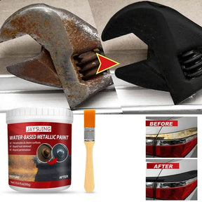 Rust Converter Metallic Paint With Brush 300 grams |Anti Rust Protection Coating For Removing Rust From Metal – With Brush