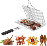 Bbq Stainless Steel Hand Grill-for home & outdoor