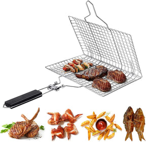 Bbq Stainless Steel Hand Grill-for home & outdoor