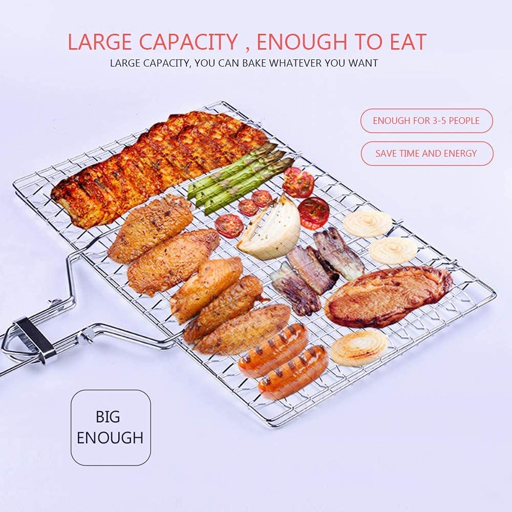 Bbq Stainless Steel Hand Grill-for home & outdoor