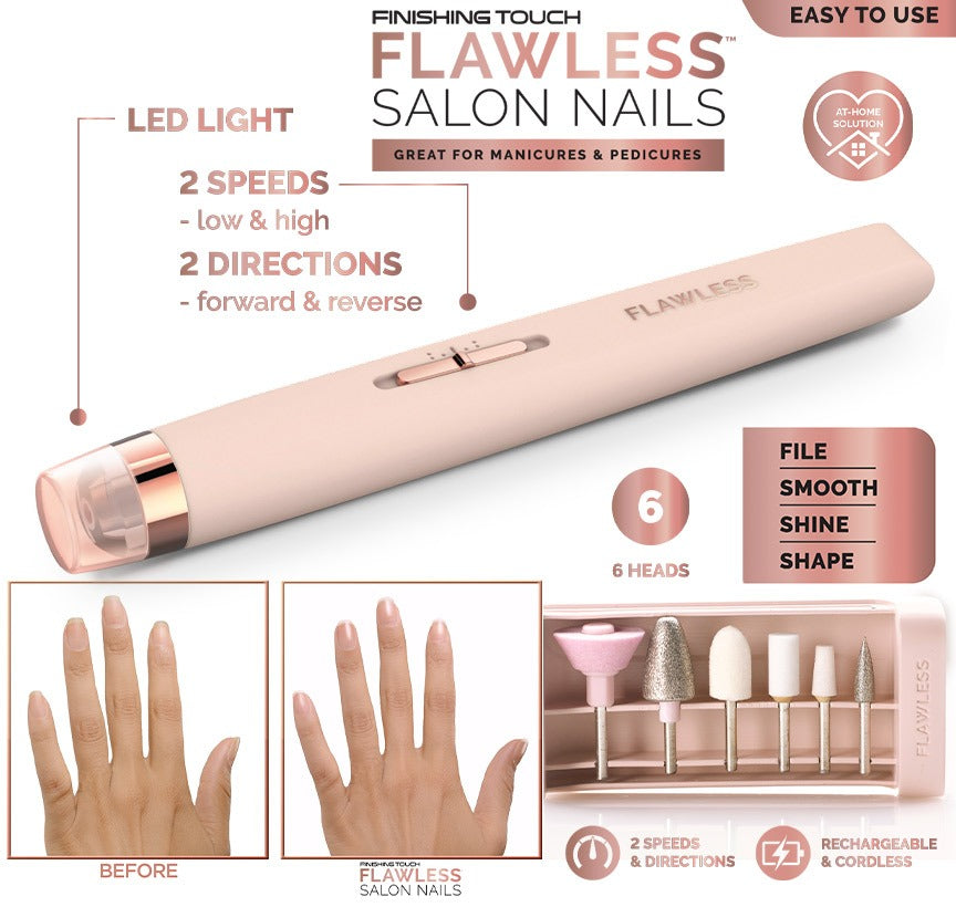 Flawless Nail Buff Kit with Gentle Skin-touch Technology