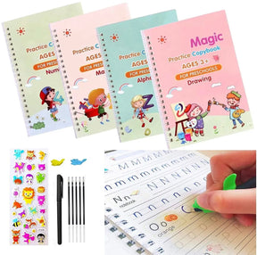 Magic Water Book Painting Drawing Coloring Book + Magic Handwriting Calligraphy Writing